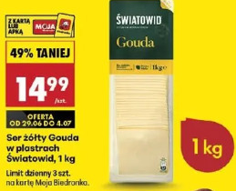Ser żółty Gouda w plastrach Światowid