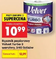 Ręcznik papierowy Velvet Turbo 3 warstwy, 340 listków