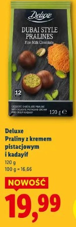 Deluxe Praliny z kremem pistacjowym i kadaiyf