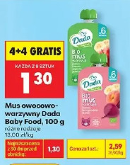 Mus owocowo-warzywny Dada Baby Food, 100 g