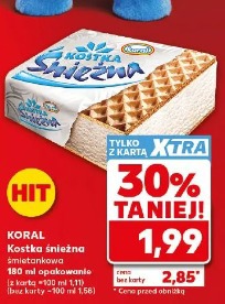 Koral Kostka śnieżna śmietankowa