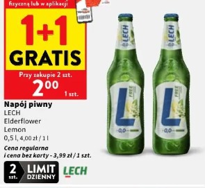 Napój piwny Lech Elderflower Lemon