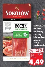 Sokołów Boczek wędzony surowy lub wędzony parzony