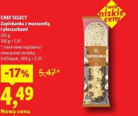 CHEF SELECT Zapiekanka z mozzarellą i pieczarkami