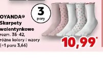 Oyanda skarpety walentynkowe rozm. 35-42, różne kolory i wzory (~1 para 3,66)