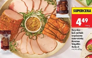 Szynka lub schab wędzone czerośnią Kraina Wędlin Select