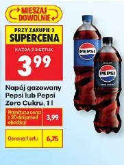 Napój gazowany Pepsi lub Pepsi Zero Cukru