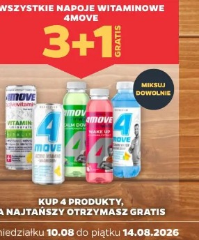 Wszystkie napoje witaminowe 4Move 3+1 gratis