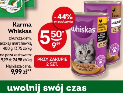Karma Whiskas z kurczakiem, z kaczką i marchewką