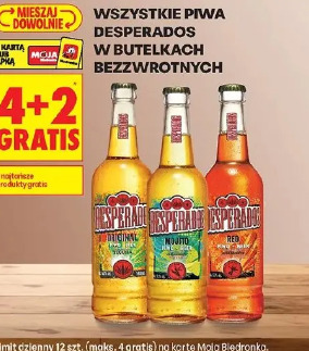 Wszystkie piwa Desperados w butelkach bezzwrotnych