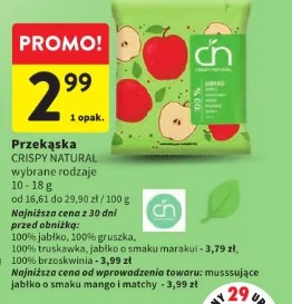 Przekąska Crispy Natural wybrane rodzaje
