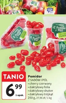 Pomidor Z SADÓW I PÓL cherry czerwony, daktylowy folia, daktylowy shaker