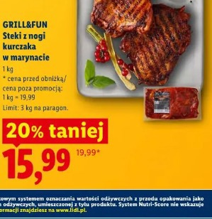 GRILL&FUN Steki z nogi kurczaka w marynacie