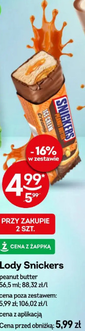 Lody Snickers peanut butter