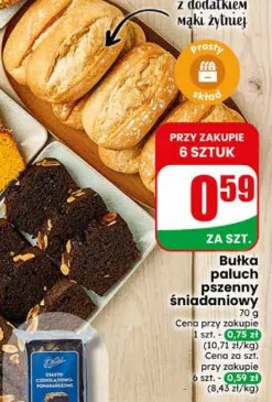 Bułka paluch pszenny śniadaniowy