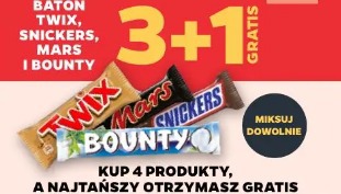 Baton Twix, Snickers, Mars i Bounty