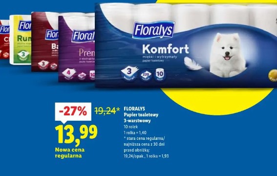 Floralys Papier toaletowy 3-warstwowy