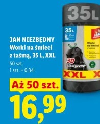 Jan Niezbędny Worki na śmieci z taśmą, 35 l, XXL