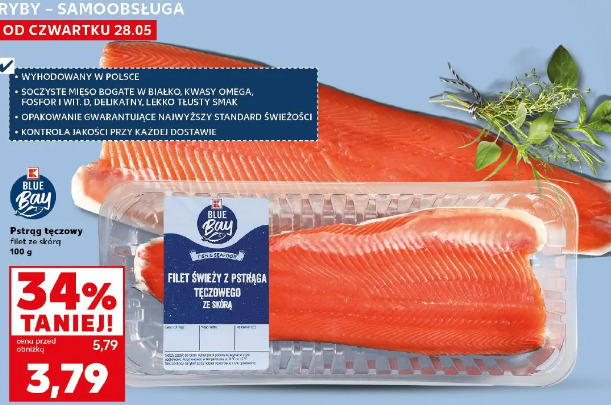 Blue Bay Pstrąg tęczowy filet ze skórą
