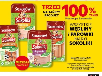 Sokołów Wszystkie wędliny i parówki marki Sokoliki