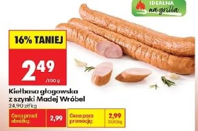 Kiełbasa głogowska z szynki Madej Wróbel