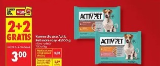Karma dla psa Activ Pet mokra, różne smaki