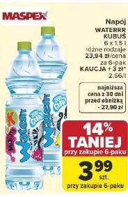 Napój Waterrr Kubuś 6 x 1,5 l różne rodzaje