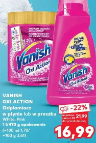 Vanish Oxi Action Odplamiacz w płynie lub w proszku White, Pink