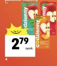 Napój Codzienny jabłkowy, o smaku jabłkowo-brzoskwiniowym jabłkowo-miętowy