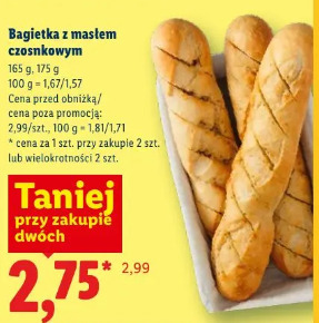 Bagietka z masłem czosnkowym