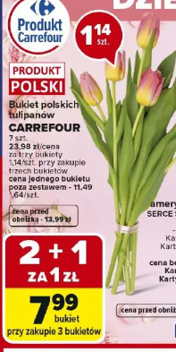 Bukiet polskich tulipanów Carrefour