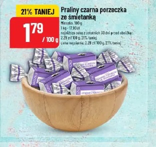 Praliny czarna porzeczka ze śmietanką
