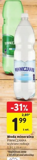 Woda mineralna PIWNICZANKA