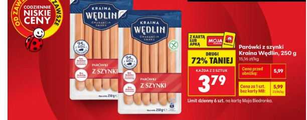 Parówki z szynki Kraina Wędlin