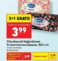 Chusteczki higieniczne 3-warstwowe Queen