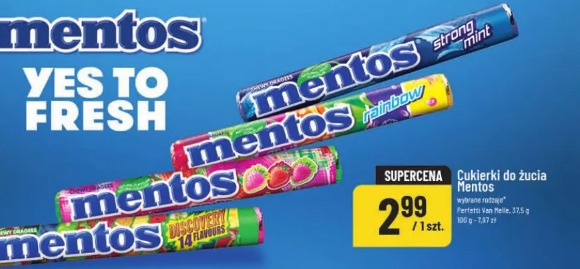 Cukierki do żucia Mentos