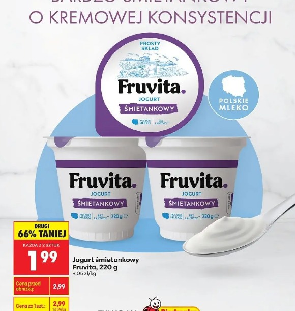Jogurt śmietankowy Fruvita