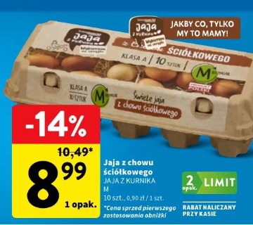 Jaja z chowu ściółkowego JAJA Z KURNIKA M