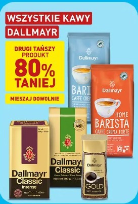 Wszystkie kawy DallMayr drugi tańszy 80% taniej