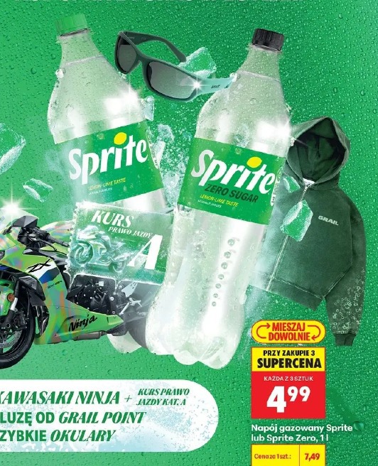 Napój gazowany Sprite lub Sprite Zero