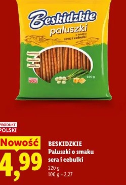 Beskidzkie Paluszki o smaku sera i cebulki