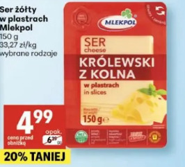 Ser żółty w plastrach Mlekpol