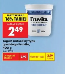 Jogurt naturalny typu greckiego Fruvita