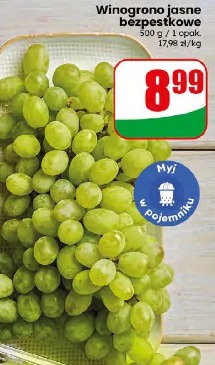 Winogrono jasne bezpestkowe