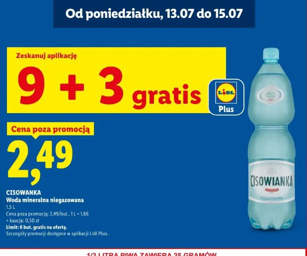 Cisowianka woda mineralna niegazowana