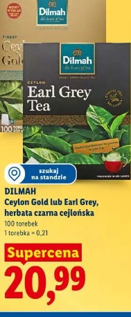 Dilmah Ceylon Gold lub Earl Grey herbata czarna cejlońska