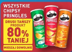Wszystkie chipsy Pringles drugi tańszy 80% taniej