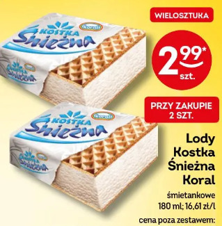 Lody Kostka Śnieżna Koral