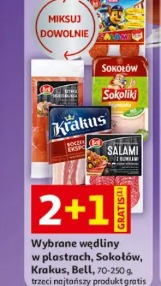 Wybrane wędliny w plastrach Sokołów, Krakus, Bell