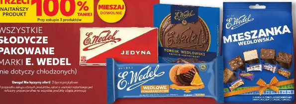 Wszystkie słodycze pakowane marki E. Wedel